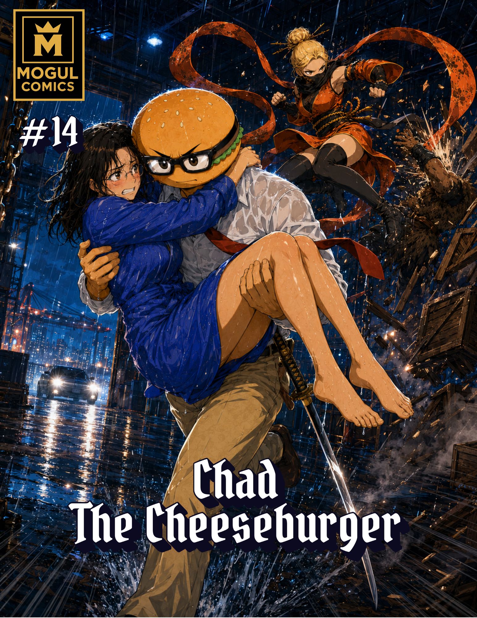 Chad the Cheeseburger issue 14 cover by James Saint Simon