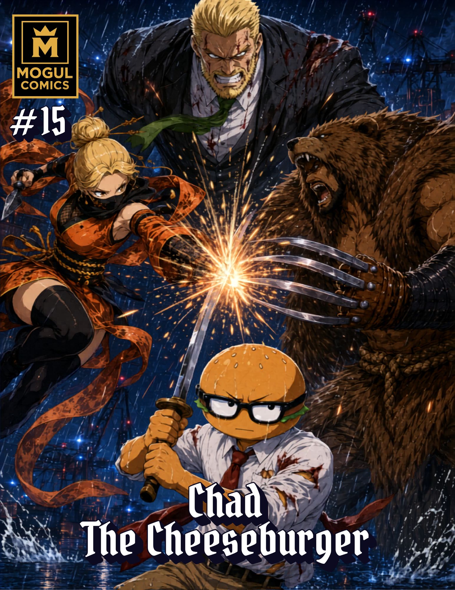 Chad the Cheeseburger issue 15 cover by James Saint Simon