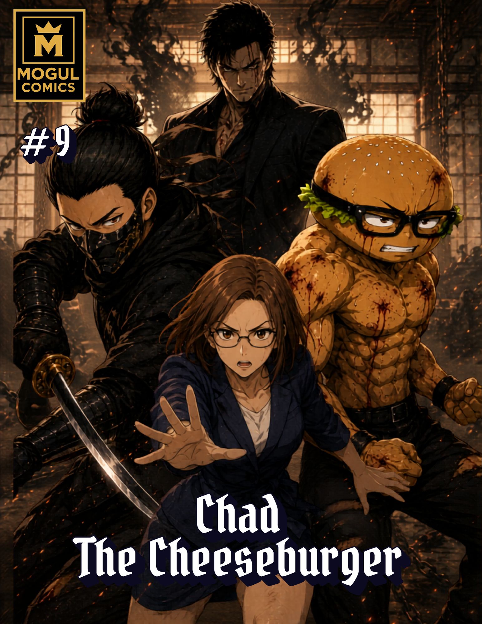 Chad the Cheeseburger issue 9 cover by James Saint Simon